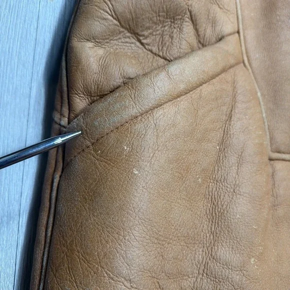 Vintage 1980's Sheepskin Shearling Long Coat Women's Small Hugo Buscati Rare!! - Picture 8 of 16